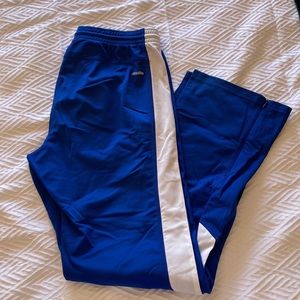 Blue Adidas Track pants with pockets elastic tie waist - Size M